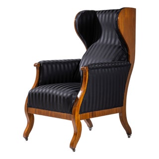 Biedermeier Wingback Chair, 1830 For Sale
