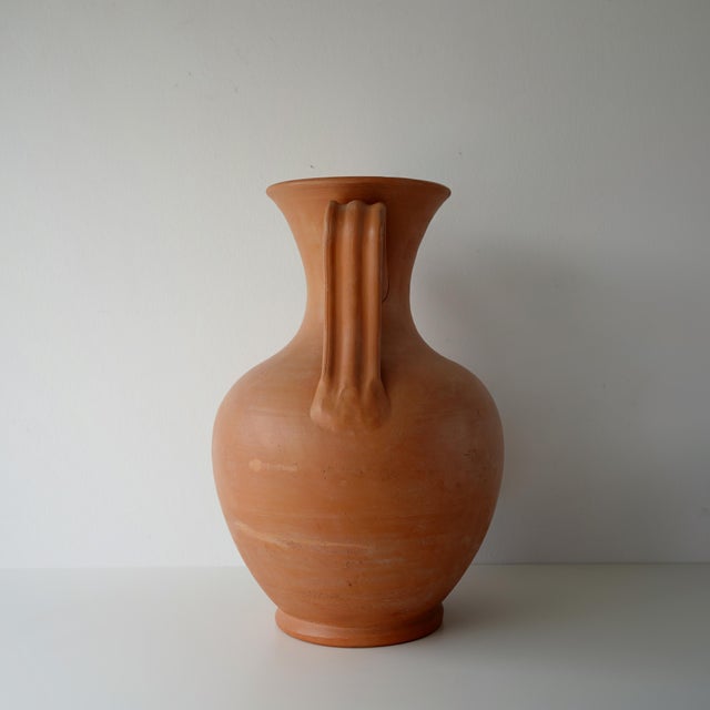 Vintage Italian Terracotta Ceramic Amphora Vase For Sale In New York - Image 6 of 11
