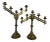 Antique U.S. Army Brass Candelabras: Adjustable Pair For Sale