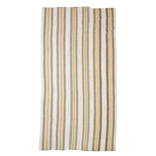 Textile Vertical Striped Oversized Turkish Kilim Rug For Sale - Image 7 of 7