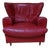 Large Red Leather Armchair by Calia Italia, 1990s For Sale