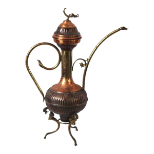 Very Large Brass and Copper Turkish Coffee Pot