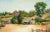 "Ward Ranch" by Leonard Frank Starks (American, 1891-1986). Unframed. Signed "L F Starks" lower left. Titled "Ward Ranch-...