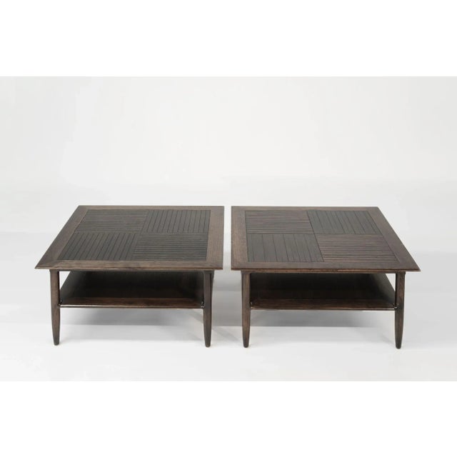 Mid-Century Modern Set of Mid-Century Oak Coffee Tables in Espresso, C. 1950s For Sale - Image 3 of 11