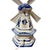 Chinoiserie Vintage Authentic Dutch Delft Blue Hand-Painted Porcelain Windmill Table Lamps - Made in Holland - a Pair For Sale - Image 3 of 7