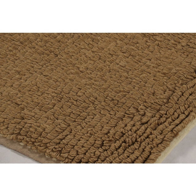 Vintage Tulu Shag Rug in Warm Brown With Beige Geometric Medallion - Rug & Kilim For Sale In New York - Image 6 of 8