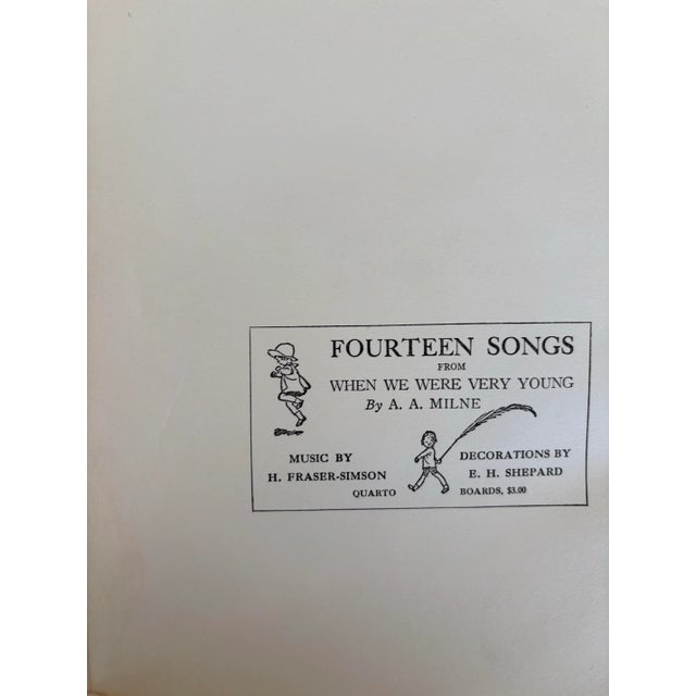 Paper When We Were Very Young by Milne. A. A. 1925 Special Holiday Edition For Sale - Image 7 of 12