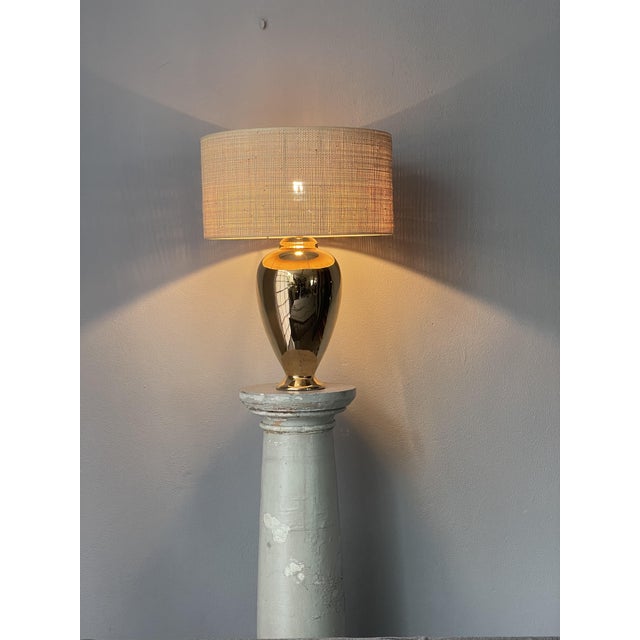 Metal Golden Table Lamp For Sale - Image 7 of 12