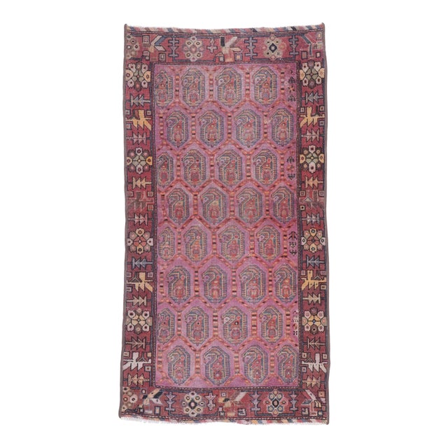 Early 20th Century Antique Persian Malayer Rug, 03'00 X 05'08 For Sale