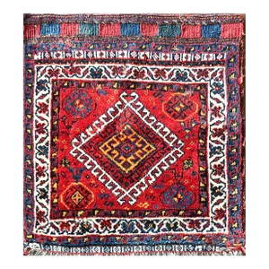 Antique Qashqai Bag Rug, 23" X 25"