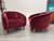 Large Italian Club Chairs in Ruby Velvet, 1960s, Set of 2 For Sale - Image 6 of 8