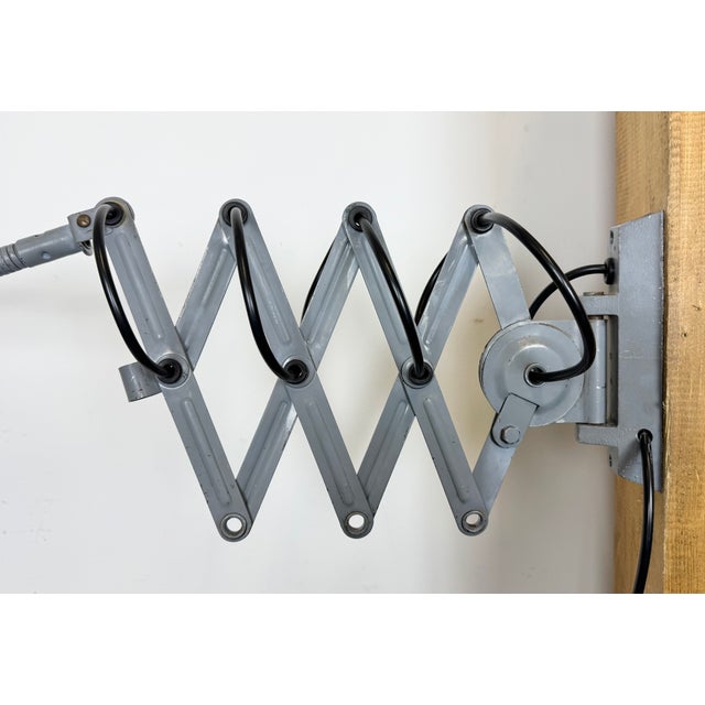 1960s Industrial Scissor Wall Lamp from Elektroinstala, 1960s For Sale - Image 5 of 18