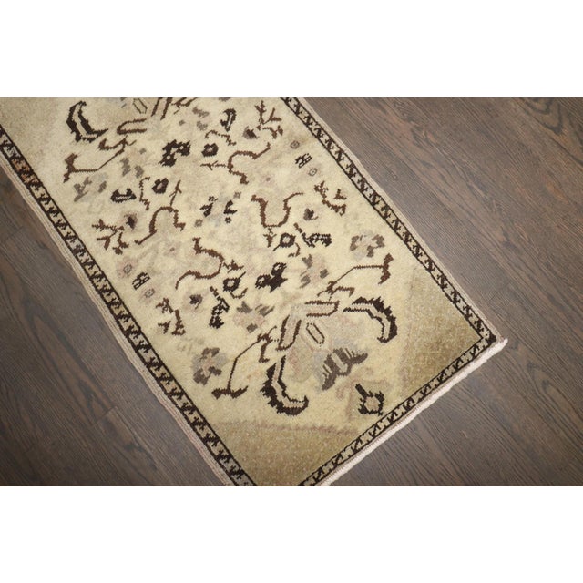 a mid 20th century Ivory Turkish Yastik Rug