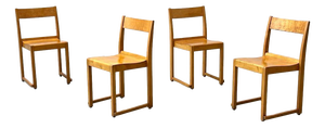 Orchestra Chairs by Sven Markelius, 1940s, Set of 4