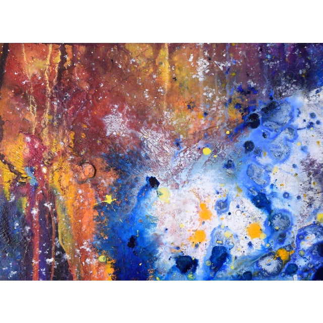 Abstract Expressionism Cosmic Splash - Abstract Expressionist Composition in Acrylic on Canvas by Charles David Francis For Sale - Image 3 of 8