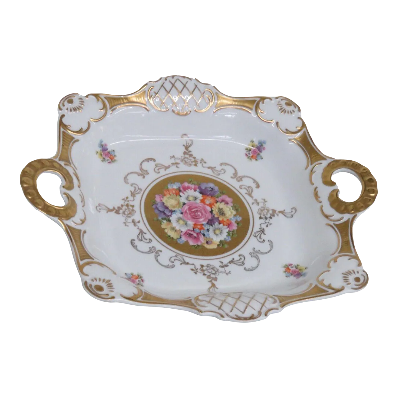 Gerold Porzellan Bavaria 食器 Gerold Porzellan Bavaria Porcelain Floral Serving Bowl Dish With