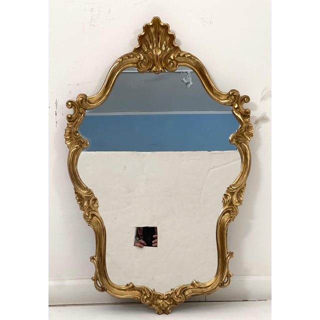 English Rococo Revival Gilt Wall Mirror (H 38 X W 25) For Sale - Image 11 of 12