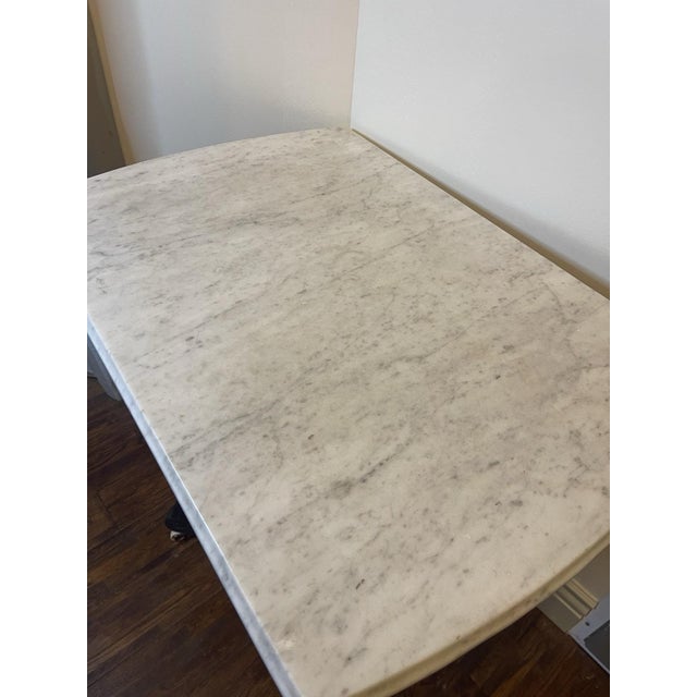 Victorian Eastlake Style Marble Ebonized Side Table From the Late 1800's For Sale - Image 3 of 6