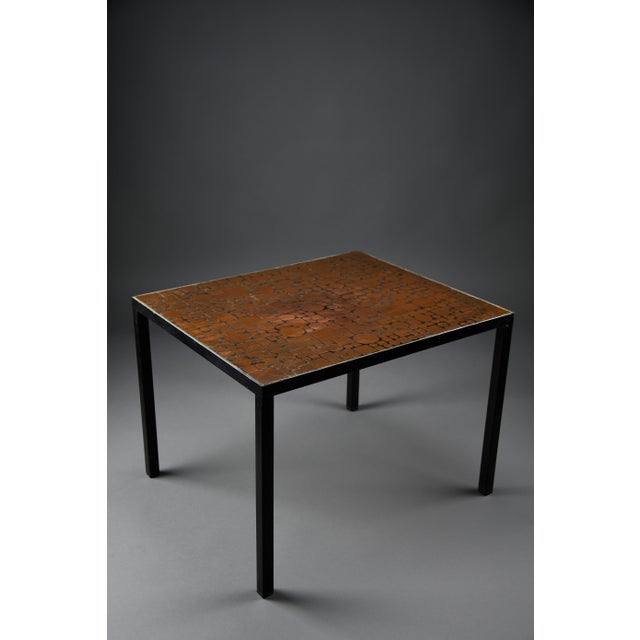 Metal Mid-Century Modern Side Table attributed to Herbert Hirche for Rosenthal, Germany, Early 1960s For Sale - Image 7 of 13