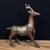 Brass Pair of Vintage Gilt Bronze Deer Figures | Chinese Fu Lu Symbol | Chinoiserie Decor For Sale - Image 8 of 9