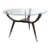 Italian Mid-Century Wood Coffee Table Glass in Style of Fontana Arte, 1950s For Sale