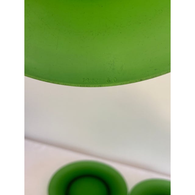Glass Vintage Emerald Green Glass Plates, Vereco France - Set of 4 For Sale - Image 7 of 8
