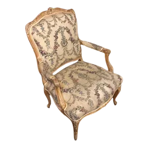 Late 19th Century King Louis XV Fauteuil Chair