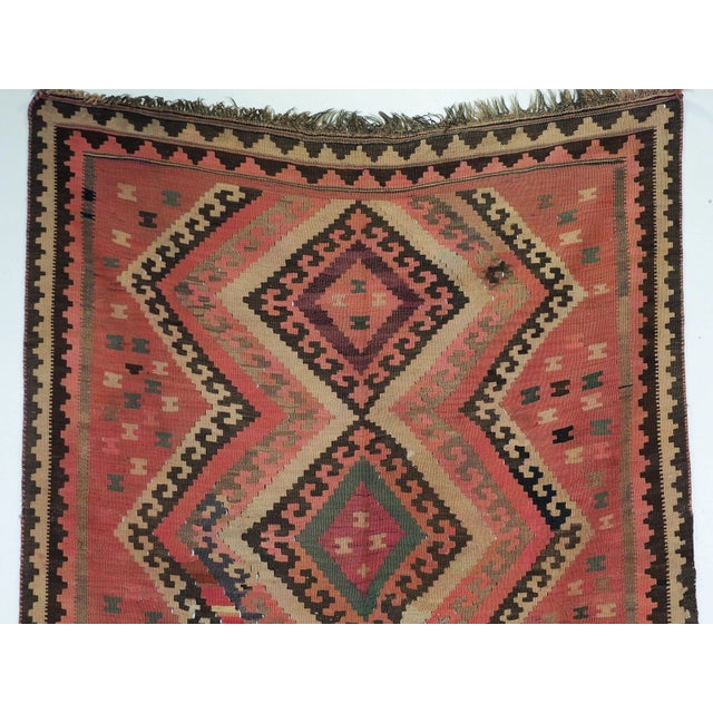 Vintage Afghan Nomadic Kilim Rug, 1940s For Sale - Image 4 of 13