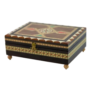 Granada Moorish Spain Inlaid Marquetry Jewelry Music Box