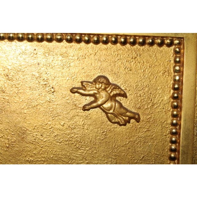 Wood 19th-Century Neoclassical Giltwood Triptych Overmantel Mirror For Sale - Image 7 of 12