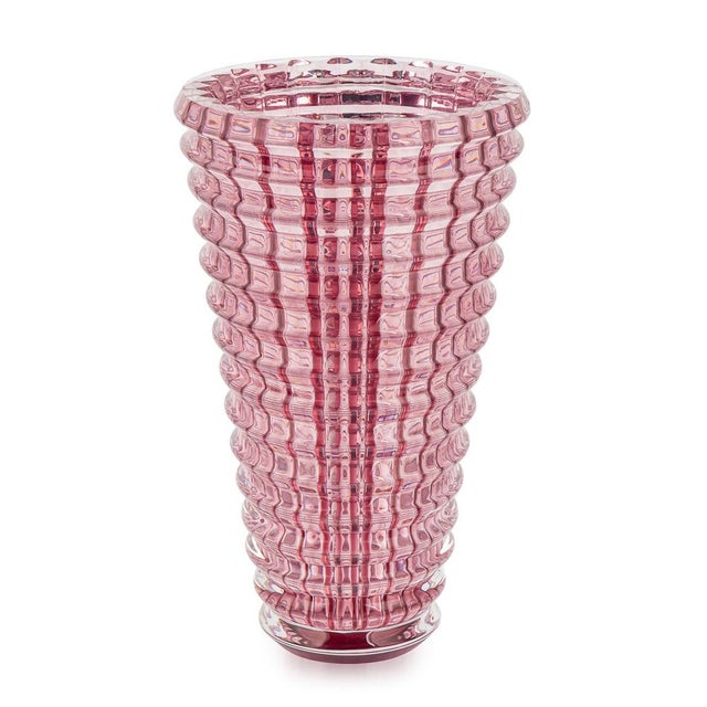 French Crystal Sculptural Oval Vase from Baccarat, 1990s For Sale - Image 3 of 13