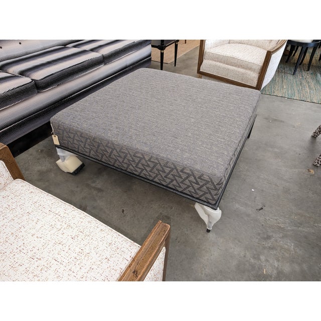 Lee Industries Lee Industries Grey Lee Ottoman/Coffee Table For Sale - Image 4 of 8