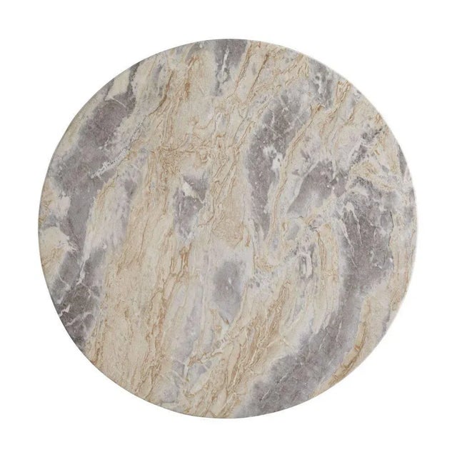 Sculpture Materials Arteriors Home Small Serafina Accent Table in Sahara Faux Marble For Sale - Image 7 of 8