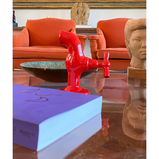 JC Peire Red Tap Shaped Ceramic, Jc Peiré, France Ca. 1970 For Sale - Image 4 of 4