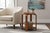 Art Deco 1930s French Art Deco Walnut Side Table With Sculptural Architectural Base- Fully Restored, Open Shelf For Sale - Image 3 of 17
