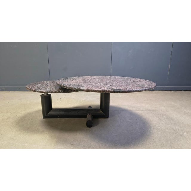 Marble Two-Tier Pivoting Top Coffee Table from Roche Bobois, 1980s For Sale - Image 10 of 12
