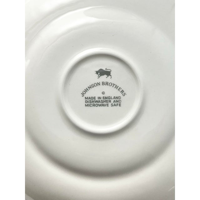 1990s Contemporary Johnson Brothers “Richmond White” 3 Ceramic Tea Cups & Saucers - 6pcs For Sale In Dallas - Image 6 of 7