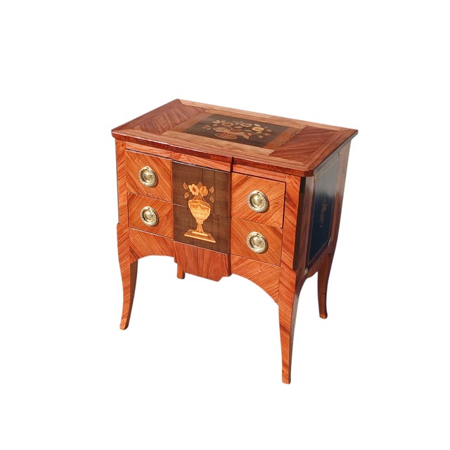 Antique French Marquetry Side Cabinet, 1770 For Sale - Image 9 of 10