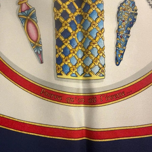 Hermès An Iconic 2000s Qu'importe Le Flacon Silk Skarf by Caterine Baschet for Hermès For Sale - Image 4 of 15