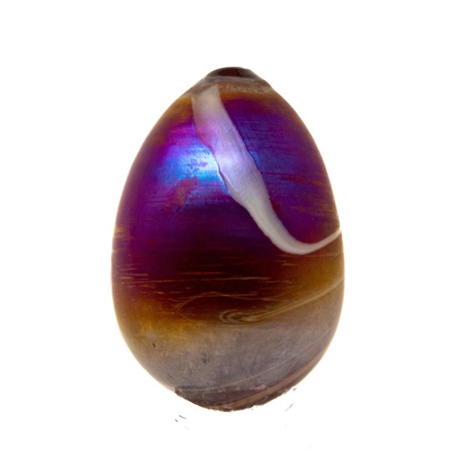Mid 20th Century Art Glass Eggs- Set of 2 For Sale - Image 9 of 13