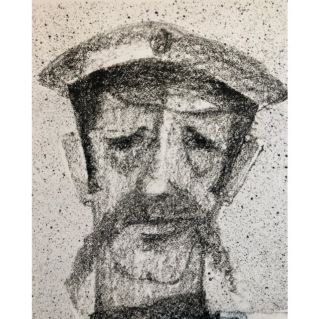 Pencil signed and dated, Judaica Lithograph. Anatoli Lwowitch Kaplan was a Russian painter, sculptor and printmaker, whose...