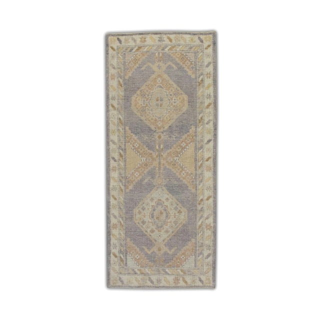 Textile Modern Turkish Oushak Rug 3'1" x 6'8" For Sale - Image 7 of 7