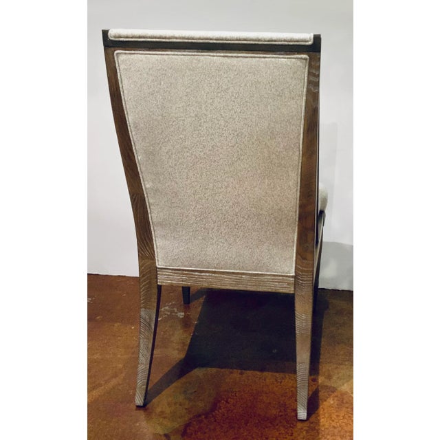Caracole Organic Modern Gray and White Open Arms Side Chairs Pair For Sale In Atlanta - Image 6 of 7