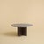 Round Grey Titanium Travertine and Smoked Oak Coffee Table by Lebanto For Sale - Image 4 of 4