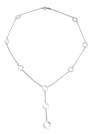 Tiffany & Co. 925 Sterling Silver Multi Circles Lariat Station Necklace