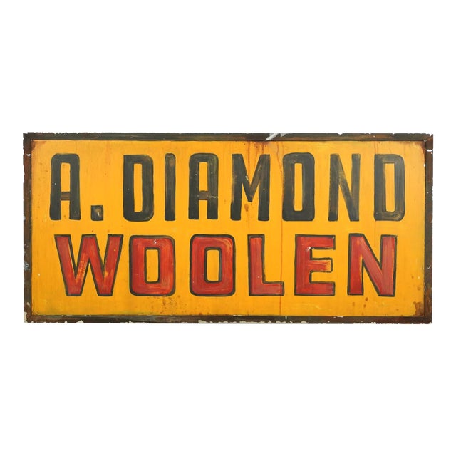 Newly Made Reclaimed A. Diamond Woolen Aluminum Marty Supreme Movie Prop Sign For Sale