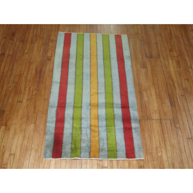 Mid 20th Century Turkish Deco Rug - 3'9" x 6'10" For Sale - Image 4 of 18