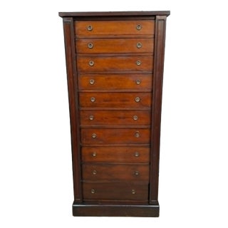 Restoration-Style Weekly Chest in Mahogany and Mahogany Veneer For Sale