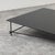 Minimalist Black Glass Coffee Table with Industrial Metal Base For Sale - Image 9 of 11