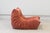Ligne Roset Togo Lounge Chair in Coral Corduroy by Michel Ducaroy for Ligne Roset For Sale - Image 4 of 16